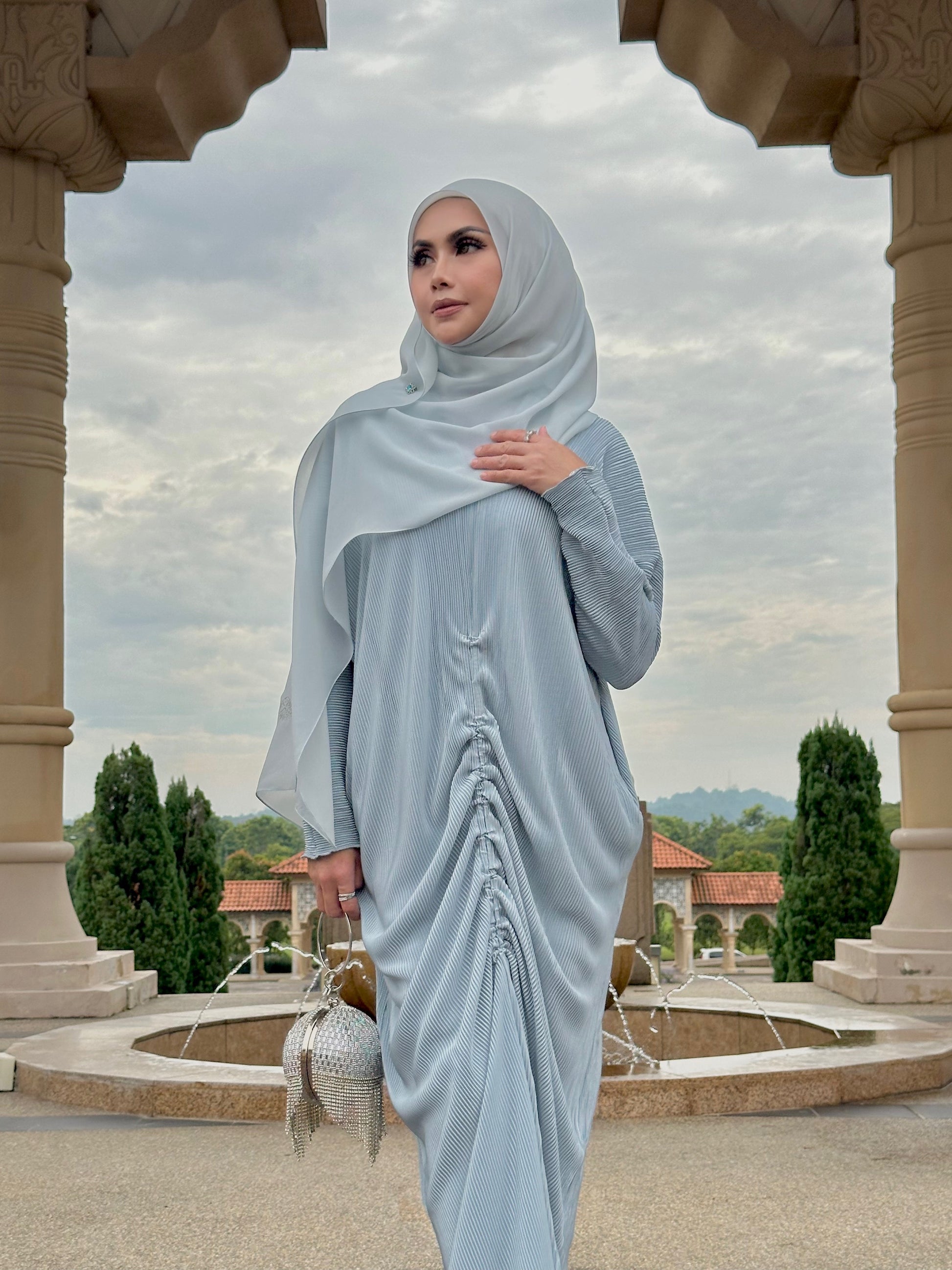 ruched kaftan dress Batwing Ruched Kaftan Dress TheChichero